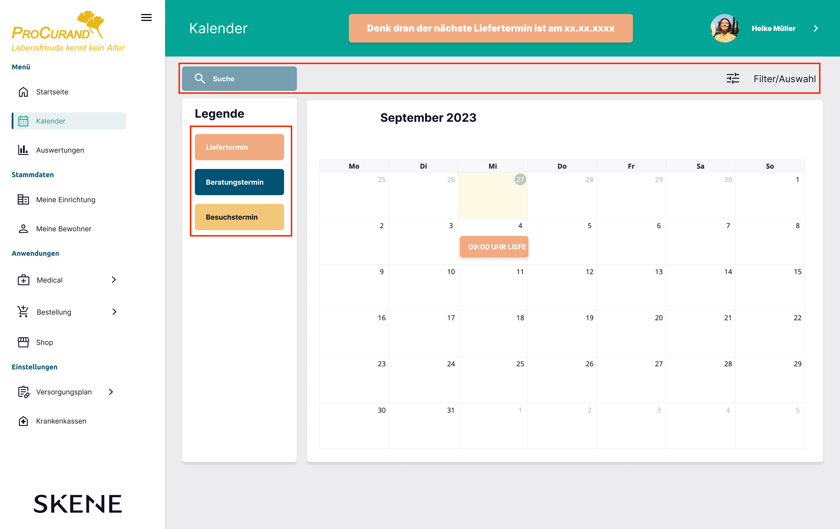 Kalender Filter